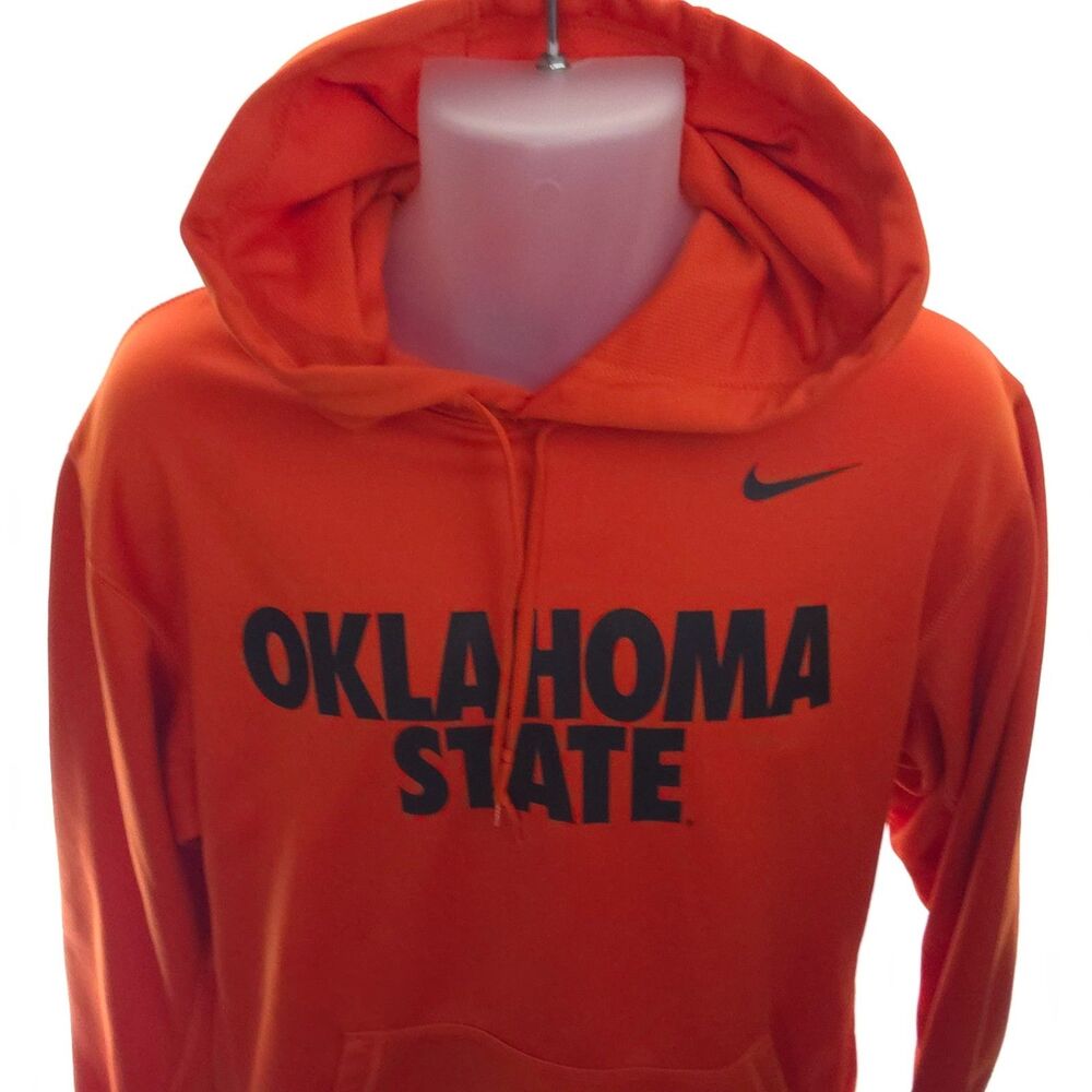 Nike Oklahoma State OSU Cowboys Hoodie Mens M Therma-Fit NCAA Football Free Ship - Picture 5 of 13